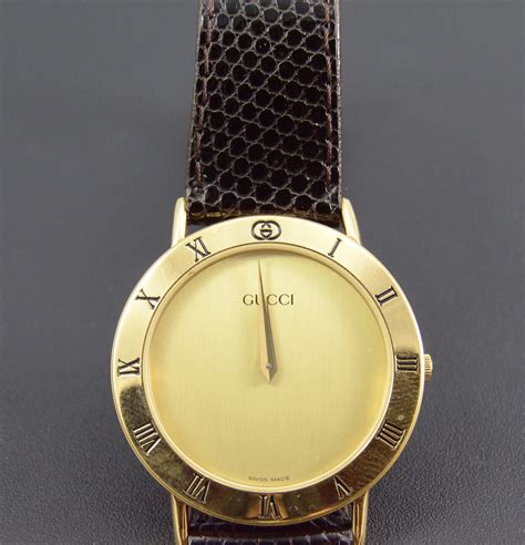 gold and black leather gucci watch|Gucci watches original price.